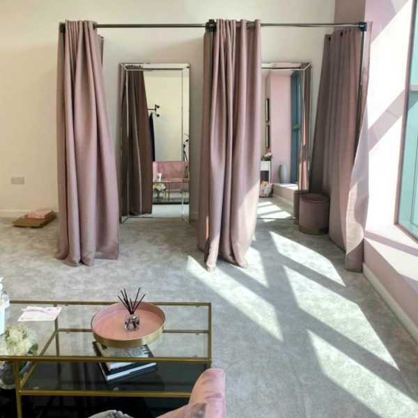 Aria Blush Fitting room curtains